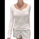 thumbnail image 1 of Tops Henley de Larga para Mujer para Otoño, Elegantes e Informales, Lindas Camisetas Básicas para Niñas en Invierno L, 1 of 7
