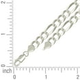 thumbnail image 2 of 925 Sterling Silver Super Flat Figaro Chain Silver Plated 6.6mm Necklace 16 Inch Chain Necklace for Women and Men, 2 of 2
