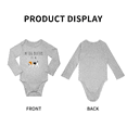thumbnail image 3 of My Big Brother is a Beagle Dog Funny Baby Long Sleeve Bodysuit Boy Girl (Gray, 6-12M), 3 of 5
