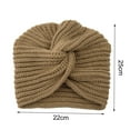 thumbnail image 5 of KMYY Women Hat Solid Color Knitted Autumn Winter Stretchy Dome Beanie Headwrap for Daily Wear ,Gift, 5 of 8