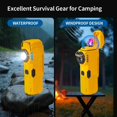 thumbnail image 3 of BY-J Waterproof Lighter 3 Modes of Flashlight, Windproof Dual Arc Electric Lighters, Rechargeable Mini Pocket Light Electronic Display for Camping Walking Hiking Small Yellow, 3 of 8