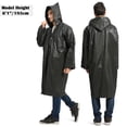 thumbnail image 5 of EMOKING 2 Pack Raincoats for Adults Reusable, EVA Rain Ponchos Lightweight Rain Coat Waterproof Rain Gear for Men and Women(Black）, 5 of 7
