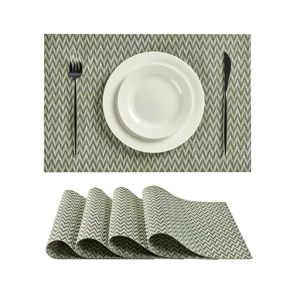 Set de 4 Individuales Leetaltree Verdes Resistentes al Calor y Antideslizantes