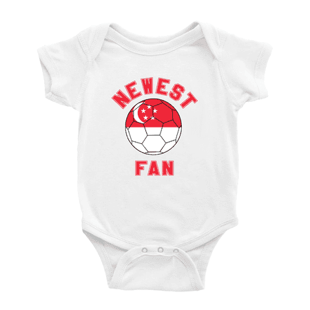 

Newest Singapore National Soccer Team Fan Baby Rompers Newborn Clothes Outfits (White 18-24 Months)