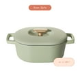Beautiful 6 Quart Enamel Dutch Oven, Sage Green by Drew Barrymore