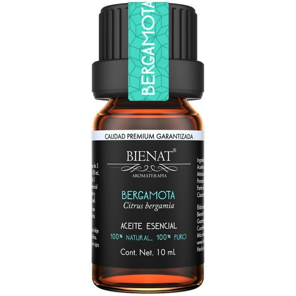 Aceite Esencial de Bergamota BIENAT 10mL Puro y Concentrado para Aromaterapia