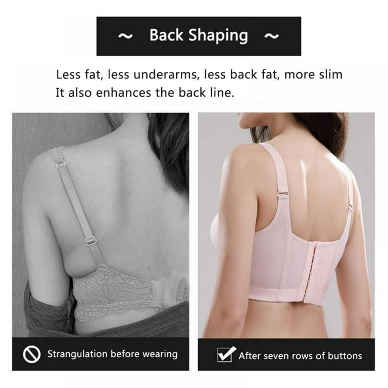 Women's Deep Cup Bra Full Back Coverage Wirefree Push up Bra Plus Size E  Cup 