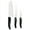 Black/White, variant on Kyocera Advanced Ceramic Revolution 3 Piece Knife Set with 5.5" Santoku, 4. 5" Utility and 3" Paring Knife, Black/White