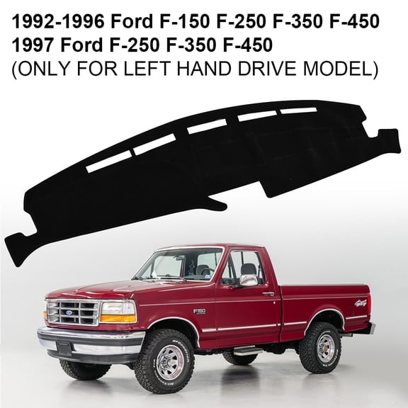 JJMY Dash Mat Dashboard Cover Accessories for Ford F150 F250 F350 1992-1996 , 1 Pack