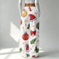 thumbnail image 3 of Womens Christmas Flannel Pajamas Christmas Cute Print Lounge Pants Christmas Fluffy Fleece Elastic Waist Wide Leg Pj Pants Casual Cozy Soft Sleepwear Pjs, 3 of 4