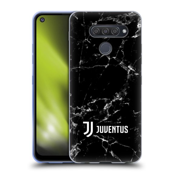 Head Case Designs Officially Licensed Juventus Football Club Marble Black 2 Soft Gel Case Compatible with LG LG Q70