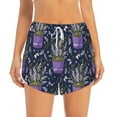 thumbnail image 2 of Daiia Lavender Flowers Pattern Women's 2 in 1 Running Shorts - Lightweight Athletic Workout Gym Yoga Shorts Liner with Phone Pockets-Large, 2 of 7