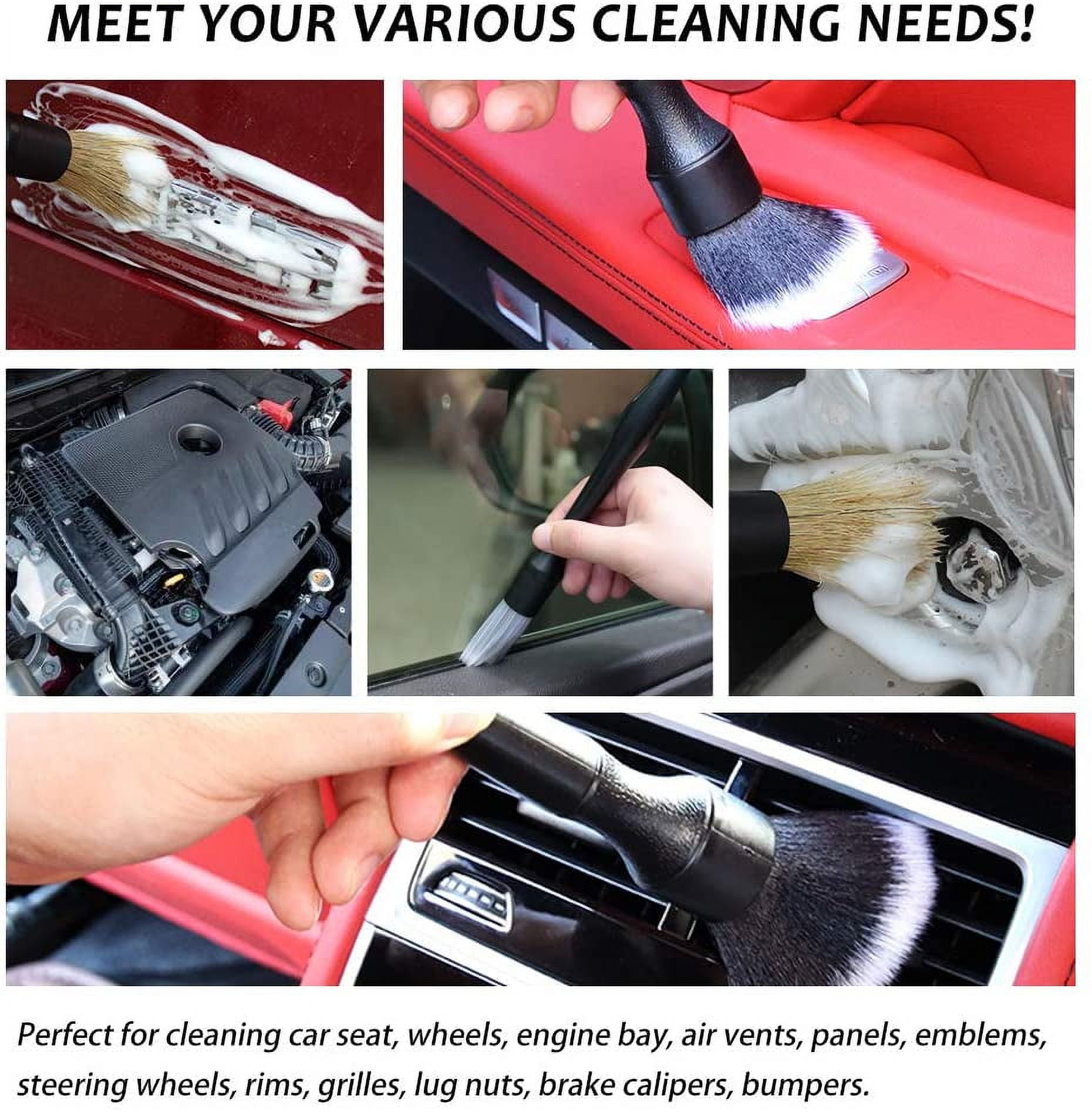 Pecham 20PCS Car Detailing Kit, Car Detailing Brush Set, Auto Detailing  Drill Brush Set, Car Detailing Brushes, Car Wash Kit, Car Accessories, Car