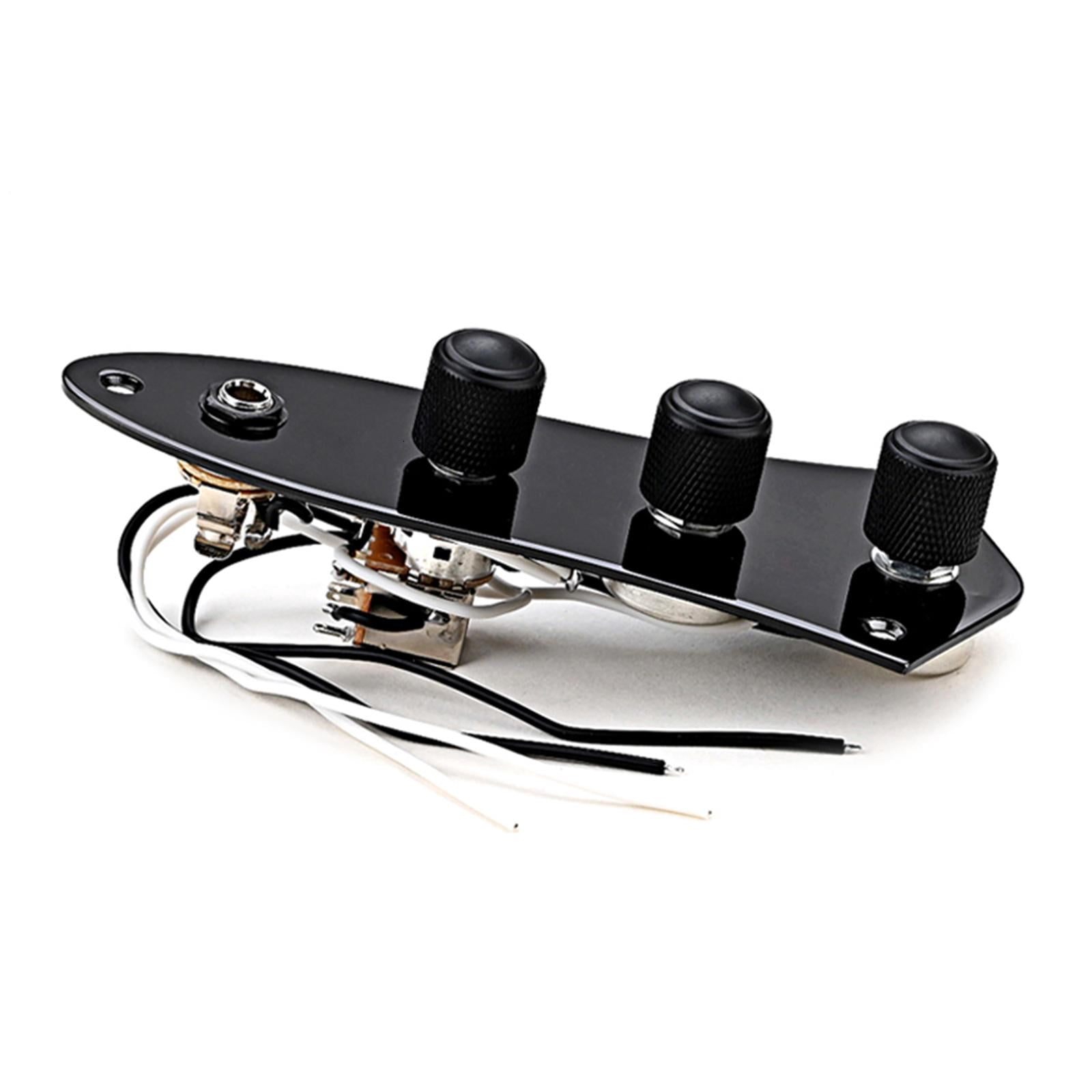 CEORPER Prewired Control Plate Wired Fully Loaded Control Plate with Knurled Knob Bass Guitar Replacement Parts Durable