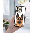 thumbnail image 5 of FINCIBO Soft Rubber Protector Cover Case for Apple iPhone 14 Pro Max 6.7" 2022, Black Tan German Shepherd Dog, 5 of 5