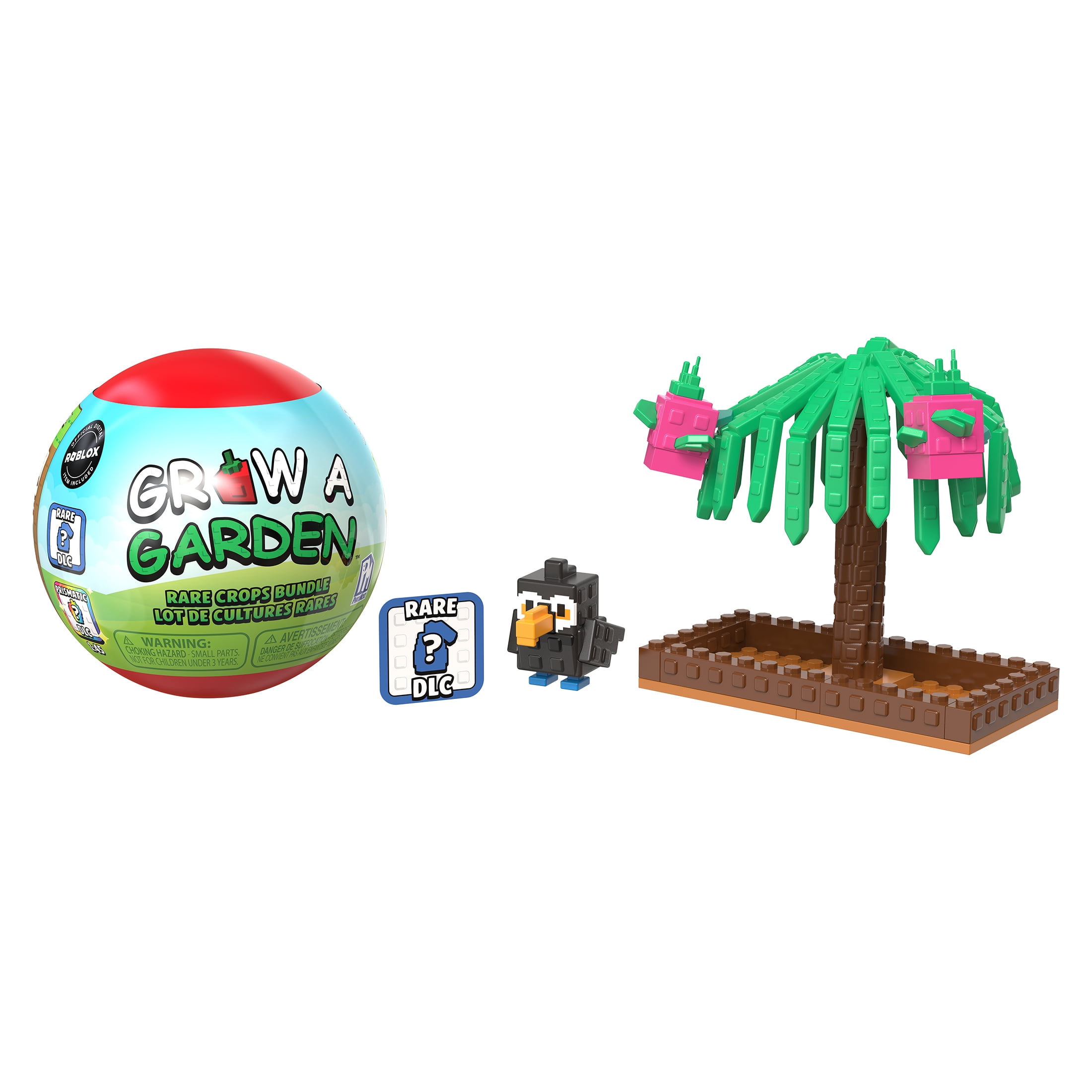 Grow A Garden  Rare Crops Bundle  Series 1  Mini Surprise Sphere Bundle -Includes DLC Code Redeemable on Roblox  Officially Licensed Construction Set by PhatMojo