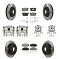 thumbnail image 1 of Transit Auto Front Rear Disc Brake Coated Caliper Drilled Slotted Rotors and Semi-Metallic Pads Kit (10Pc) for Car 2016-2018 Acura RDX KCD-100391S, 1 of 11