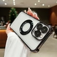 thumbnail image 2 of TECH CIRCLE For iPhone 11 Magnetic Clear Case Compatible with MagSafe,Luxury Plating Slim Fit Anti-Scratch Shockproof Protective Women Girl Cover for Apple iPhone 11 6.1" 2019,Black, 2 of 7