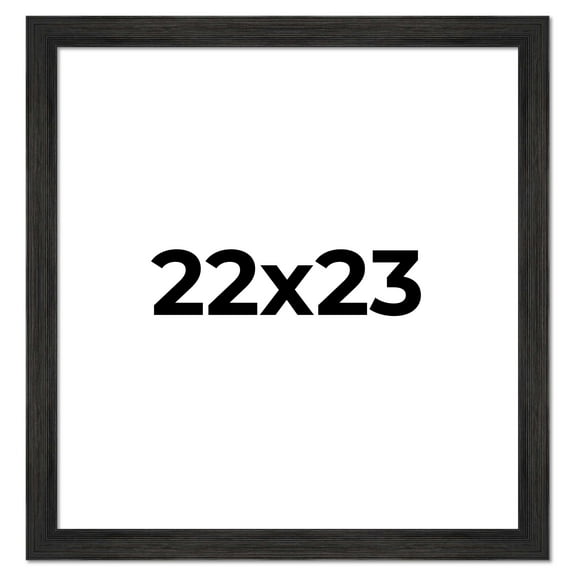 22x23 Frame Black Rustic Barnwood Solid Wood Picture Frame | 1.5 Inch Moulding Width | Includes UV