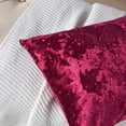thumbnail image 3 of Home Soft Things Crushed Velvet 4 Piece Throw Pillow Cover Set - Garnet - 20" x 20", 3 of 6