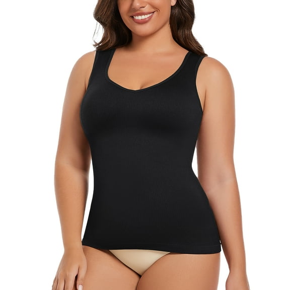 MISS MOLY Shapewear Tummy Control Tank Top Compression Tanks for Women V-Neck Camisole Cami Slimming Body Shaper