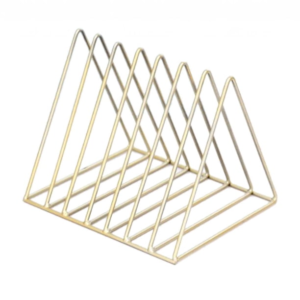 Organizador de archivos, almacenamiento de escritorio de ambre de hierro triangur, soporte para revistas Zulema Estantería de escritorio de metal