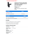 thumbnail image 2 of Automatic Transmission Output Shaft Speed Sensor - Compatible with 2001 - 2013 Toyota Highlander 2002 2003 2004 2005 2006 2007 2008 2009 2010 2011 2012, 2 of 2