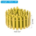 thumbnail image 2 of Uxcell 39" L x 2" H Wood Miniature Mini Fairy Garden Picket Fence, Yellow, 2 of 5