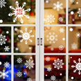 thumbnail image 1 of DIY Christmas Windows Stickers Santa Claus Wreath Snowflakes Xmas Tree Window Clings Glass Door Decals PVC Static Sticker for Showcase Winter Party Decorations (4 Sheets), 1 of 5