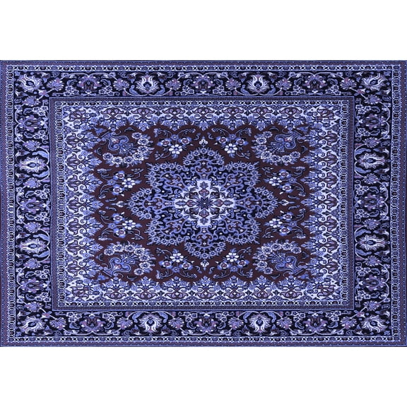 Ahgly Company Indoor Rectangle Persian Blue Traditional Area Rugs, 5' x 7'