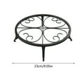 thumbnail image 2 of 2025 New Black Metal Stand, Heavy Duty Holder Outdoor Indoor, Round Wrought Iron Flower Planter Pot Stand, Corner Gardening Pumpkin Stand, 9.05Inches, 2 of 7