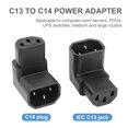 thumbnail image 2 of Adaptador de extensión de alimentación YACSEJAO IEC 320 C14 a C13 90° UP, 2 of 7