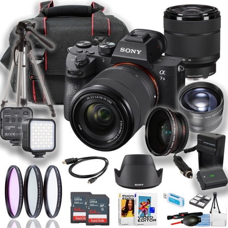 Sony a7 III Mirrorless Camera with 28-70mm Lens + Tripod + Camera Case + High-Capacity Battery + More (18-Pc Bundle) (International Version)
