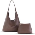 thumbnail image 1 of LHSHIDU Slouchy Bags for Women Retro Vegan Leather Purse Luxury Designer Shoulder Bag Fashion Shopping Tote Bag 2pcs, 1 of 9