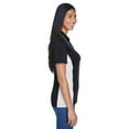thumbnail image 3 of UltraClub 8406L Ladies Cool & Dry Sport 2-Tone Polo - Black & Stone44; 3XL, 3 of 3