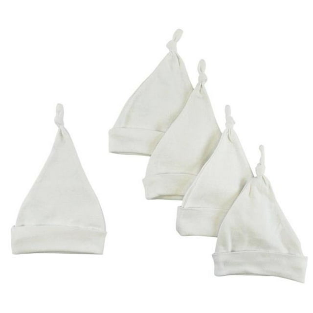 Bonnet Noué pour Bébé, Blanc - Lot de 5