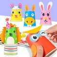thumbnail image 4 of 12 Cups Arts and Crafts for Kids Ages 4-8, Create Your Own Animal Crafts Using Cups, Kit Includes Supplies, and Instructions, Best Craft Set for Kids Ages Toddlers, 4 of 14