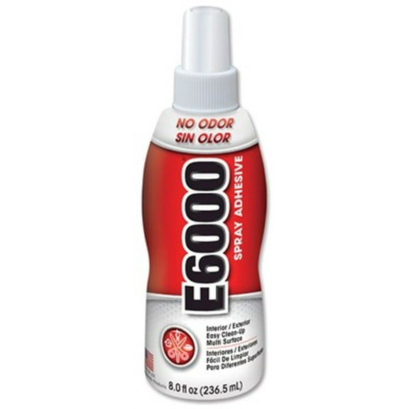 Eclectic E6000 Spray Adhesive Glue, Low Odor, Clear, 8 fl. oz.