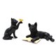 thumbnail image 5 of Juego de gato negro luminoso para decoración de Halloween, 6 piezas de figuras de gato de resina para decoración de jardín y patio, 5 of 5