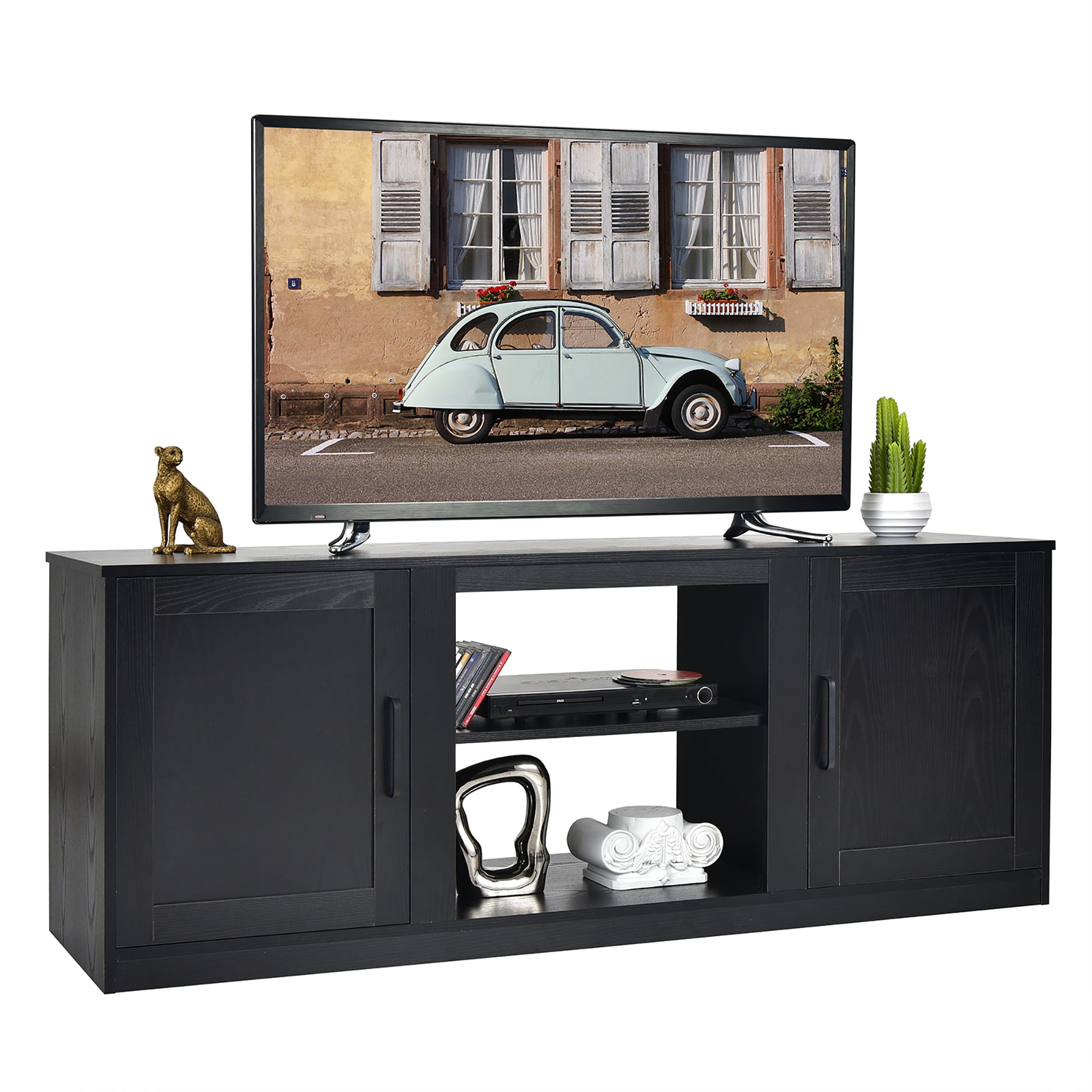 Costway 58'' TV Stand Entertainment Console Center W/ 2 for 65