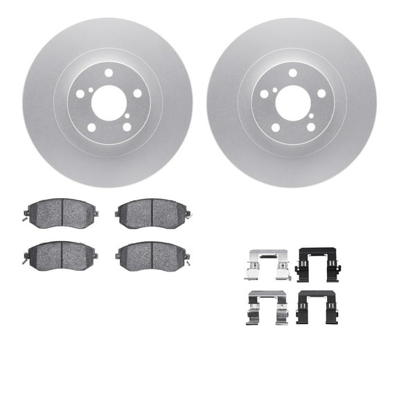 Dynamic Friction Company Front Geospec Brake Rotors with 5000 Advanced Brake Pads includes Hardware 4512-13079