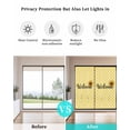 thumbnail image 4 of Window Privacy Film Yellow Sunflowers Stained Glass Window Film Decorative Sun Block Window Cover Spring Floral Vintage Plaid Beige Window Clings Static Adhesive Sticker for Bathroom 17.7"x39.3", 4 of 7
