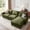 Green, variant on DoMaDing 109" Cloud Sectional L Shaped Sofa with Ottoman, Chenille Modular Couch for Living Room, Dark Gray
