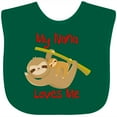 thumbnail image 3 of Inktastic My Nana Loves Me Sloth Boys or Girls Baby Bib, 3 of 4