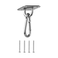 thumbnail image 2 of Ganchos para hamacas,Ganchos a presión con placa de ojo de acero inoxidable duraderos,Gancho de montaje en pared con grapa de metal resistente,Gancho para colgar hamacas con tornillos,diseño, 2 of 8