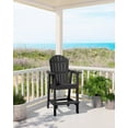 thumbnail image 5 of Musser Outdoor Adirondack Chair Wooden Patio Chair Lounge Chair Black, 5 of 8