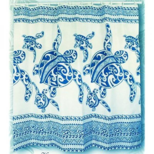 Hawaiian Fabric Shower Curtain (Honu Turtle family)