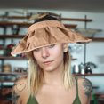 thumbnail image 3 of Women Sun Hat Wide Brim Beach Hat Foldable Shell Shape Sun Protection Cap, 3 of 8