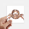thumbnail image 1 of Crab Pattern Design Marine Organism Sticker Square Waterproof Stickers Wallpaper Car Decal, 1 of 1