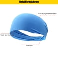 thumbnail image 2 of Diadema elástica para hombres y mujeres, tocado transpirable con absorción de sudor (azul), 2 of 2